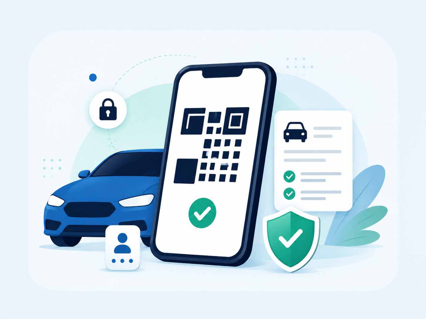 Credencial vehicular digital protegida por QR
