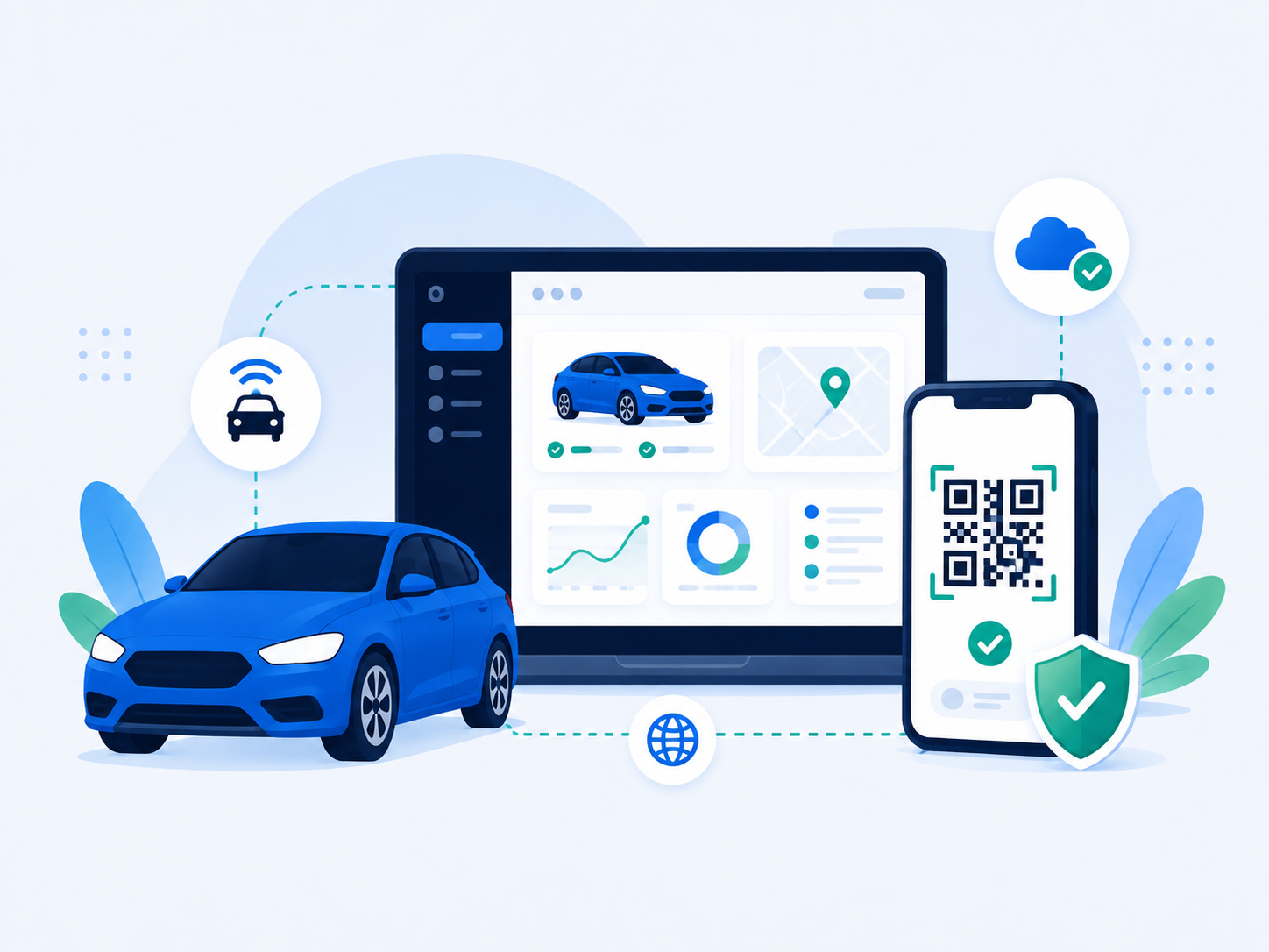 AutoDoc 360 conectado con avisos en un teléfono
